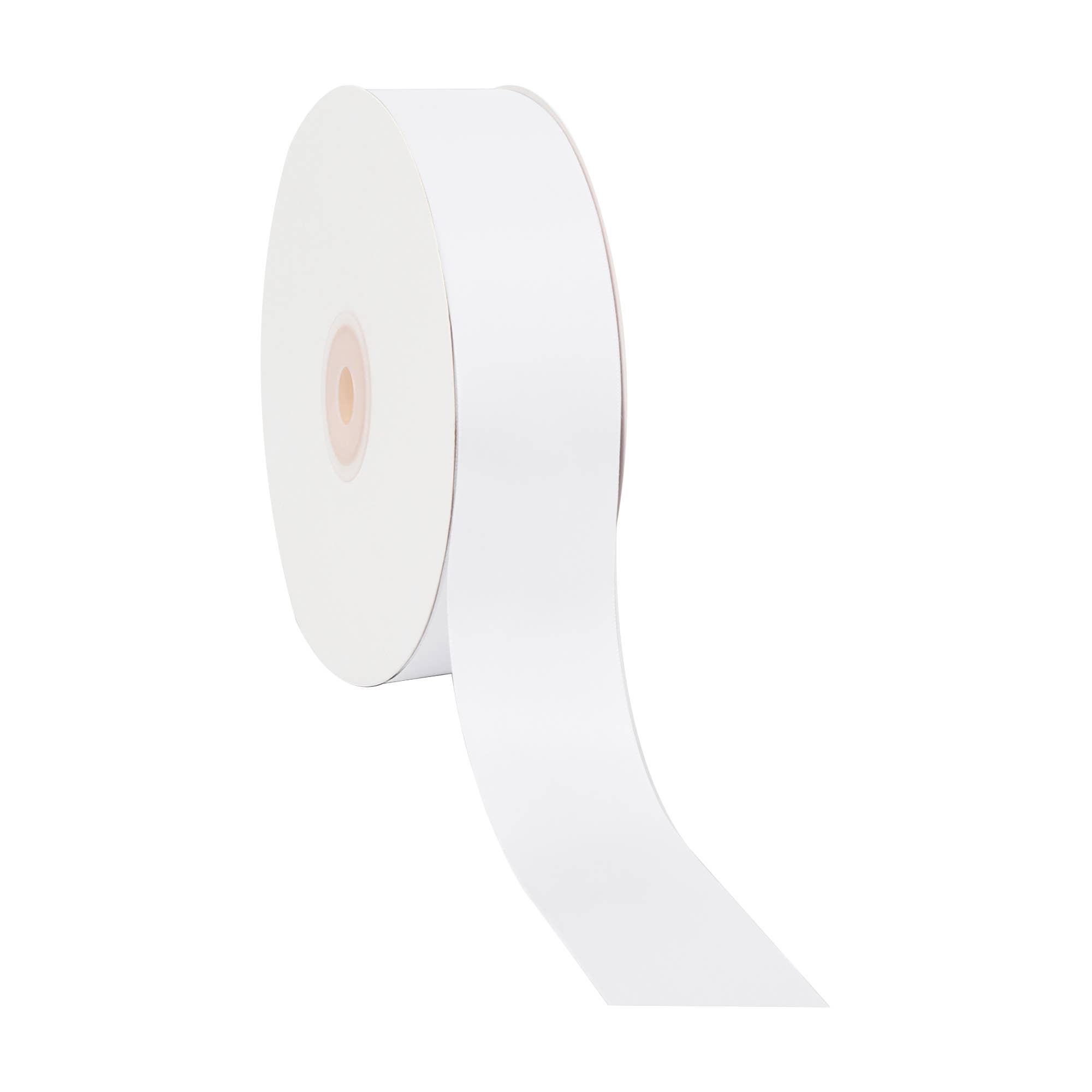 LA Ribbons Wholesale - Wholesale Ribbon - Gift Wrapping - Single Face Satin Ribbon | White (029)12