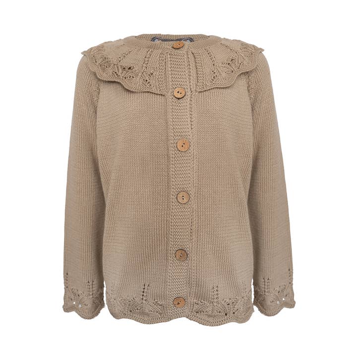 Ally cardigan - organic knitwear for wholesale by hanevild