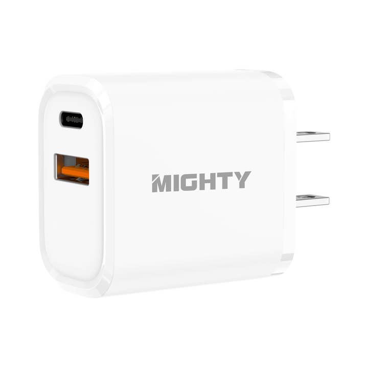 Mighty Wireless - Wholesale Power adapter - Mighty 18W Wall Charger with PD and USB Ports White MK102