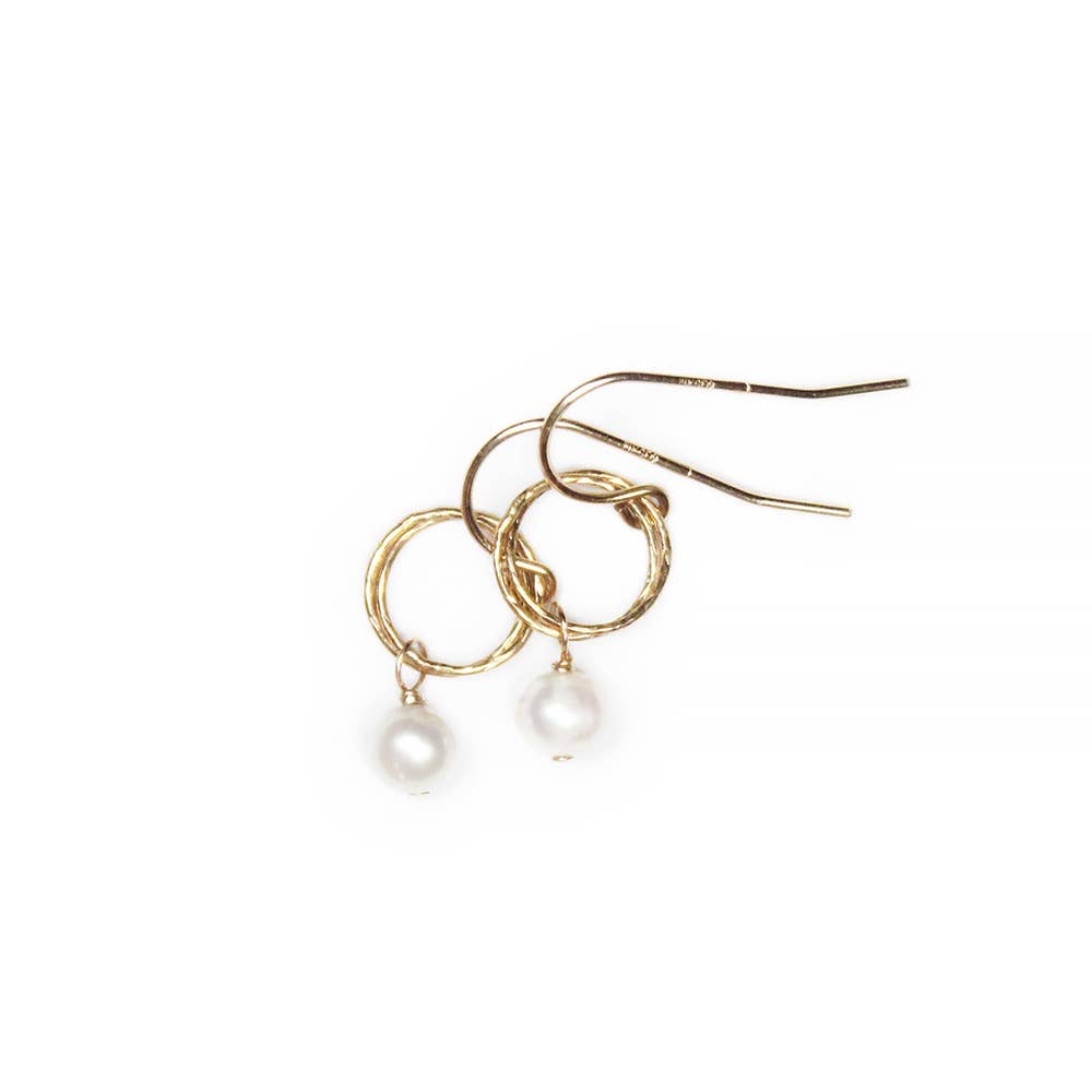 REMOVED BRAND - Wholesale Hoop Earrings - Pearl Stardust Gold Drop Earrings0