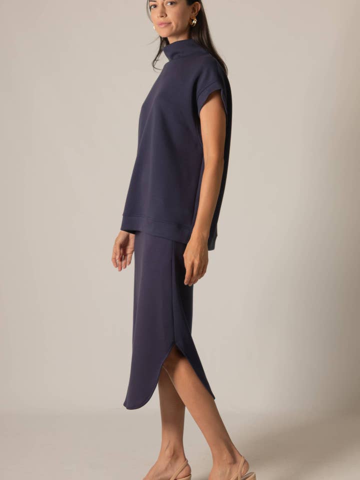 P. CILL - Wholesale Knit Top - Women's - P. CILL Butter Modal Mock Neck Capped Sleeve Top7