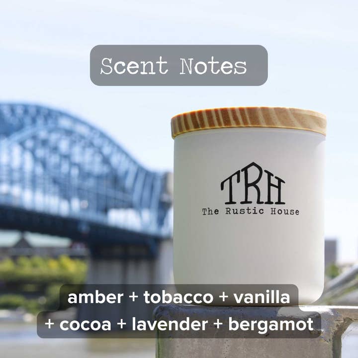 The Rustic House - Wholesale Jar/Filled Candle - The Scenic City | White Soy Candle + Gift Box | 8oz.1