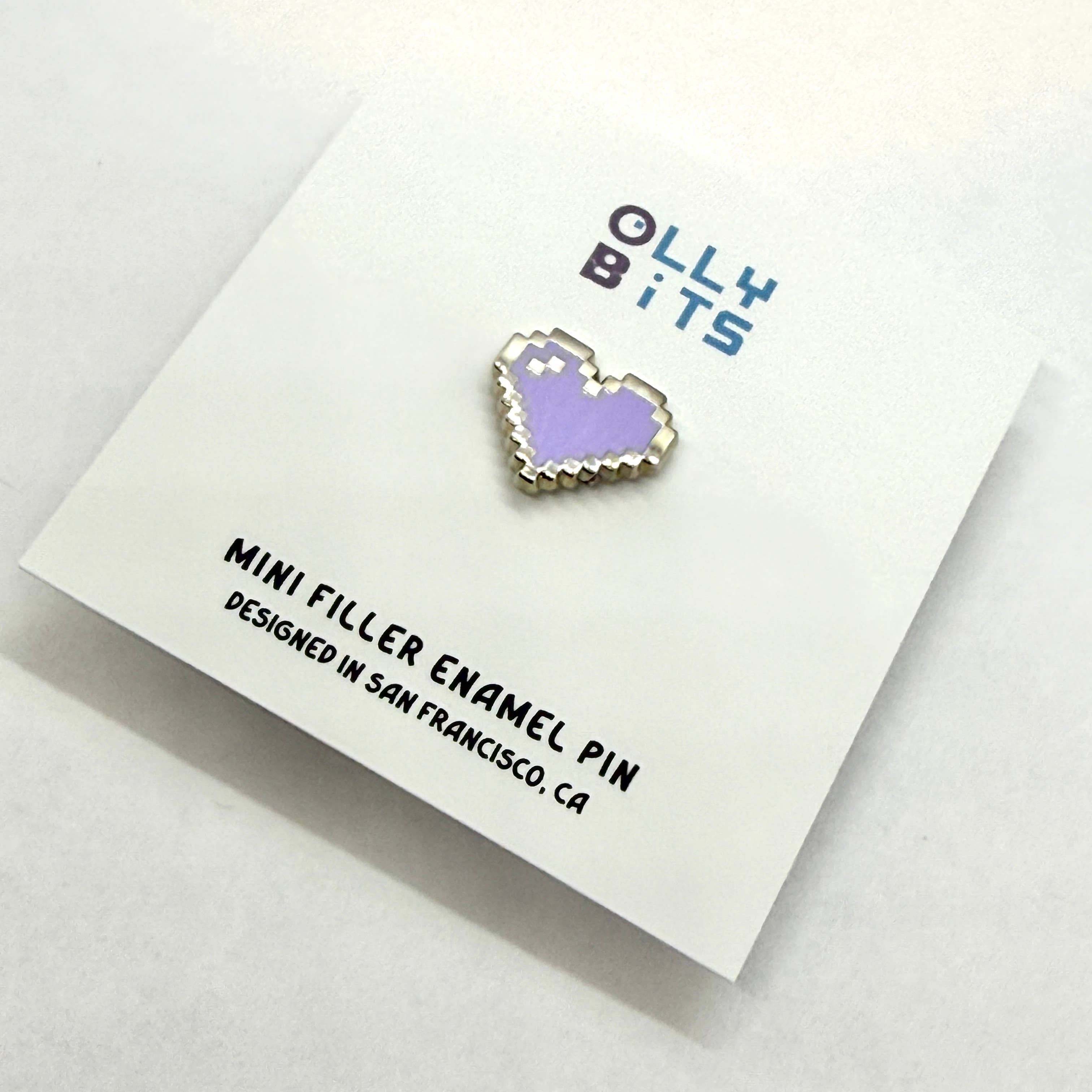 Ollybits Pixel Art - Wholesale Lapel Pin/Button - Pastel Mini Filler Pixel Art Heart Enamel Pins8