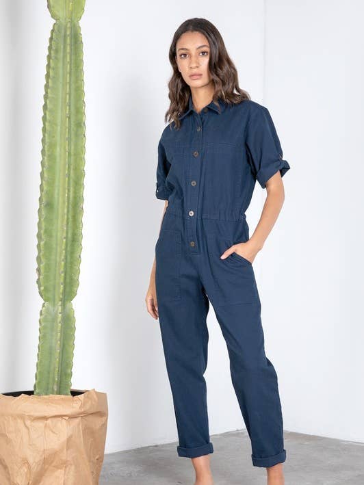 The Winnett Jumpsuit | Short Sleeve Jumpsuit for wholesale by MOD REF