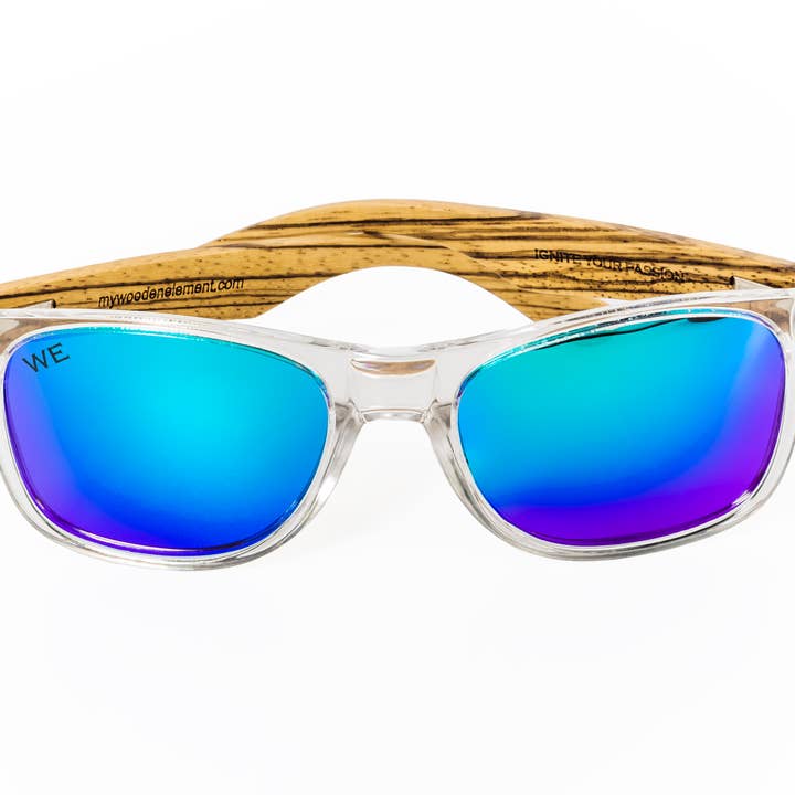 Cross Color (blå) Solbriller for engroshandel hos Wooden Element