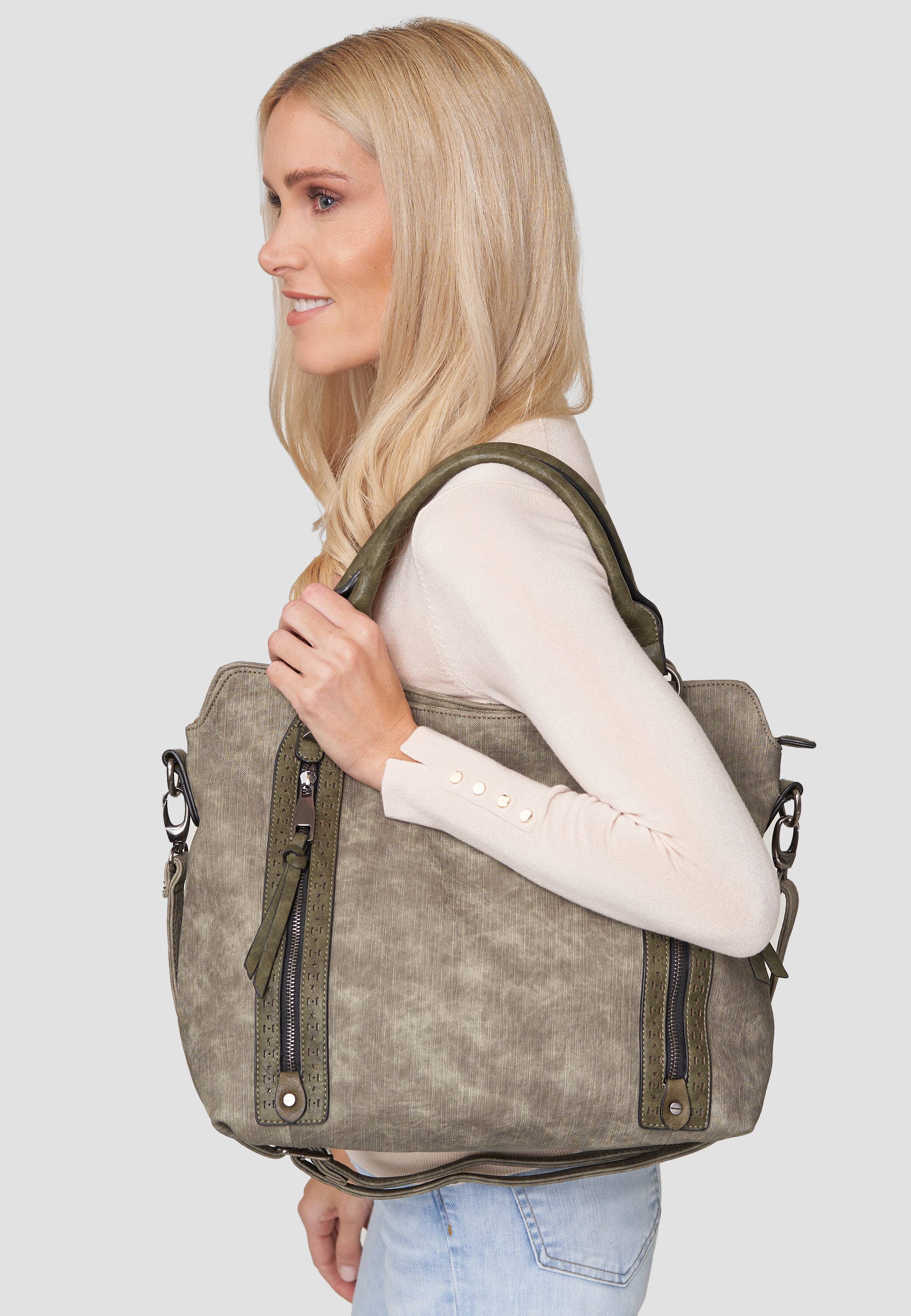 HJS - Wholesale Shoulder Bag - Women's - 'POTRERO' Handbag - Fashionable Women's Handbag in Vintage1