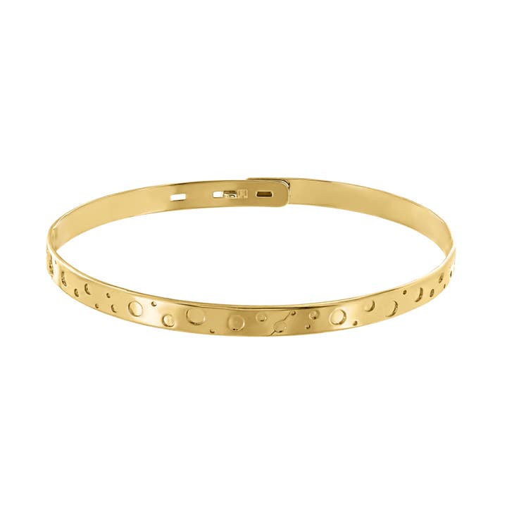 Bulles yellow gold plated bangle for wholesale by Enomis