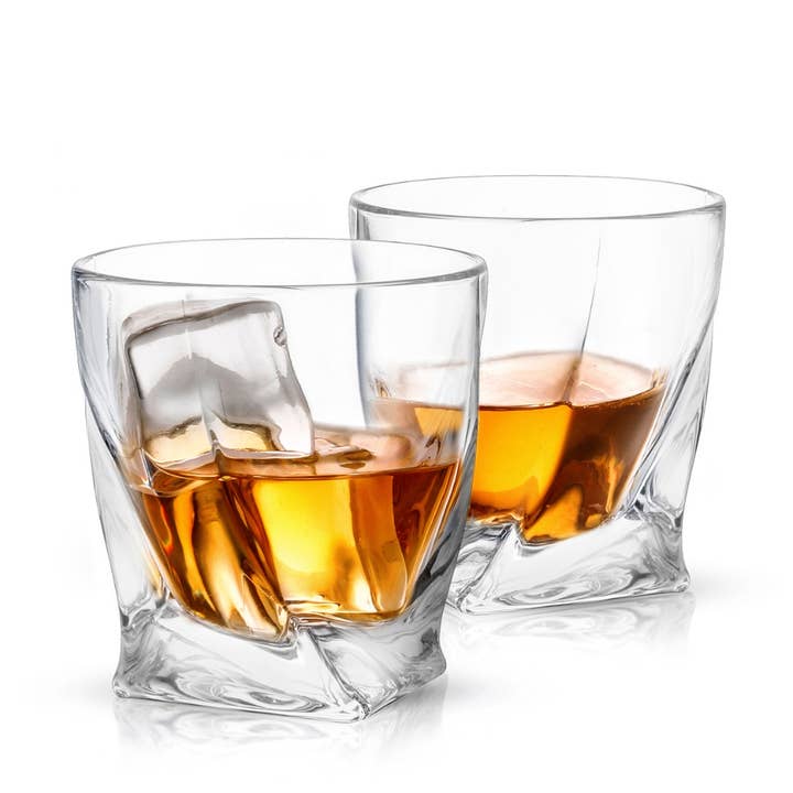 JoyJolt - Wholesale Cocktail/Liquor Glass - Atlas Crystal Whiskey Glasses, Set of 2