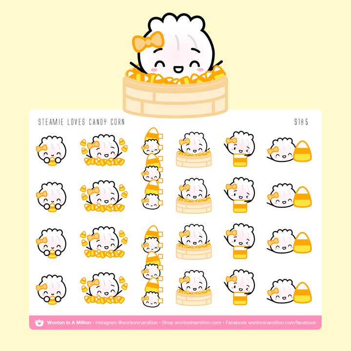 Candy Corn Halloween - klistermärke ark för wholesale av Wonton In A Million