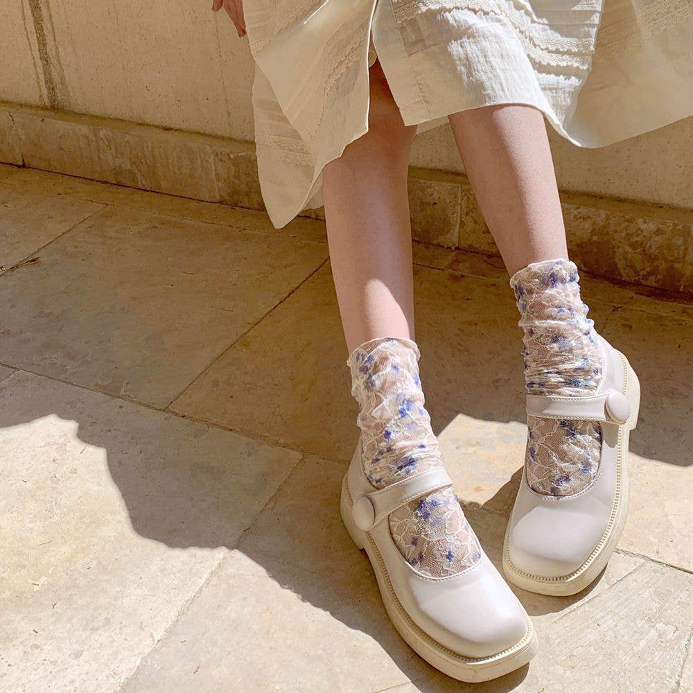 Funkyrel® Atzbranding Limited - Wholesale Socks - Women's - Rufia -  Garden Series Lace Loose Socks12