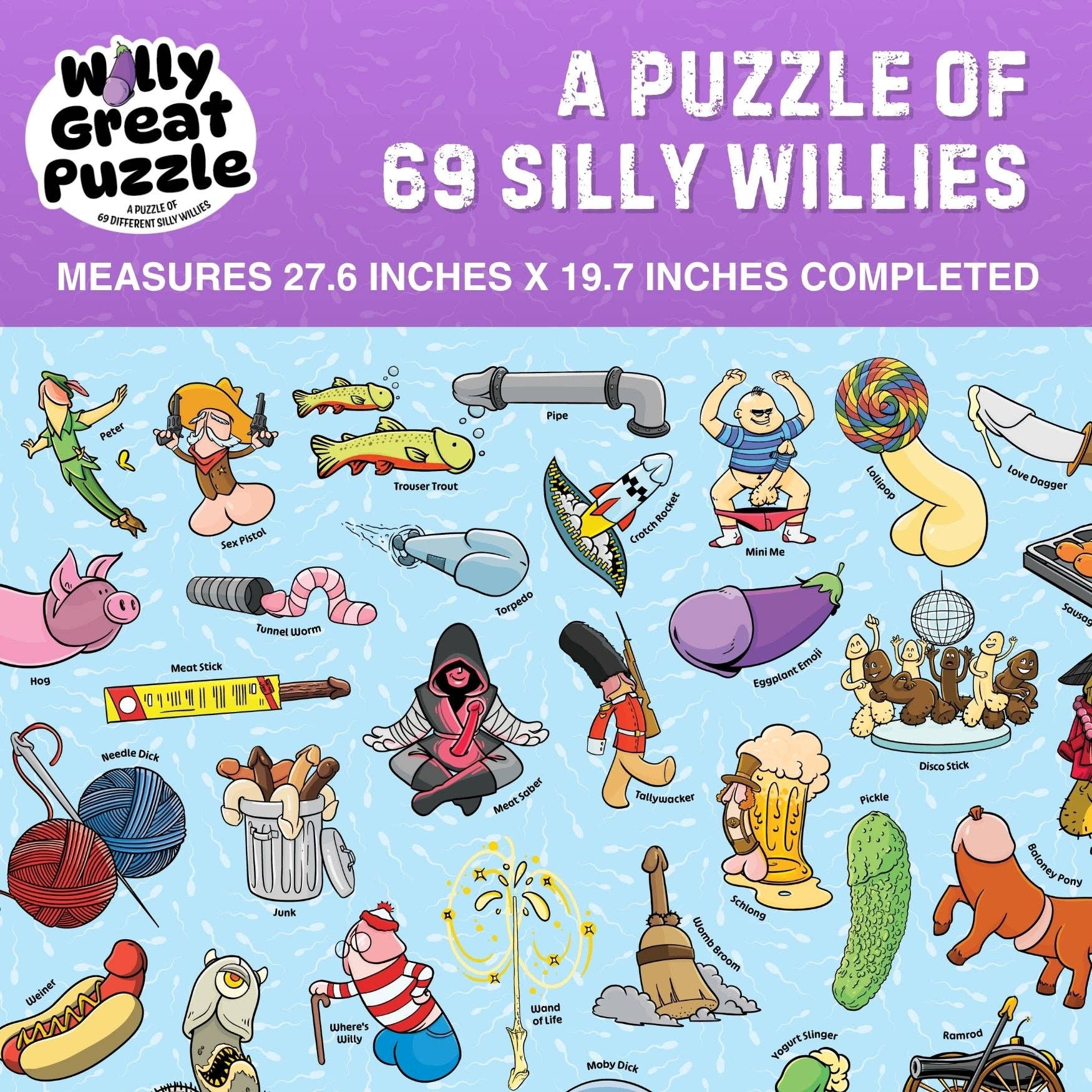 Sleazy Greetings - Wholesale Puzzle - Adult - Willy Great Puzzle - Funny Penis 1000 Piece Jigsaw Puzzle3