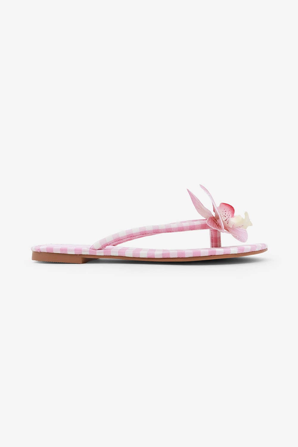 Lemonade Shoes - Wholesale Sandals - Women's - ASHBIE - SPRING '26 Gingham Flower Thong Sandal0
