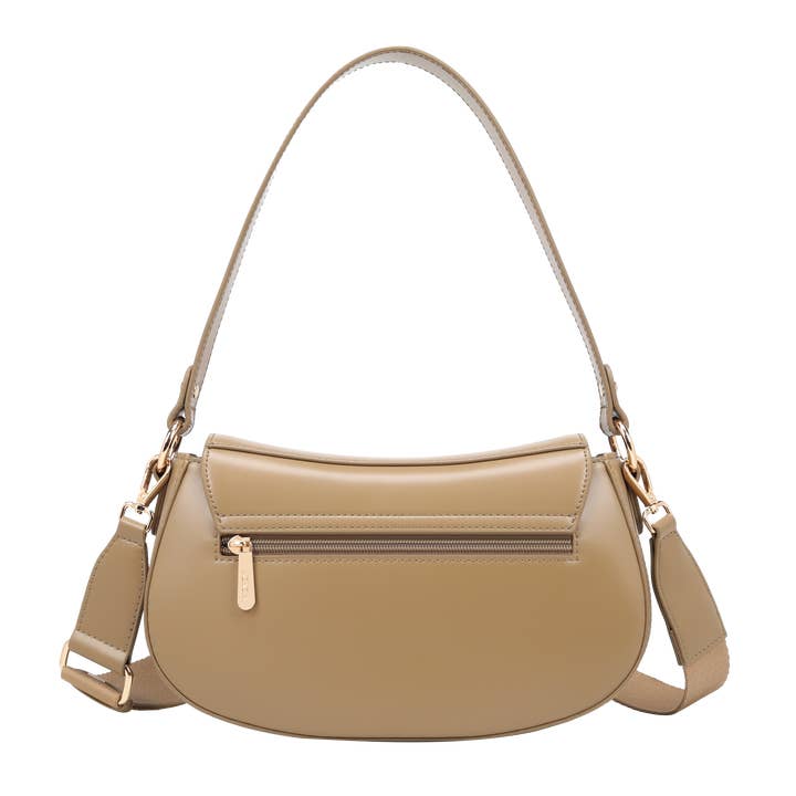 ACACIA(Formerly OLA) - Wholesale Shoulder bag – women's - Grace Camel Gold Clasp Saddle Bag3