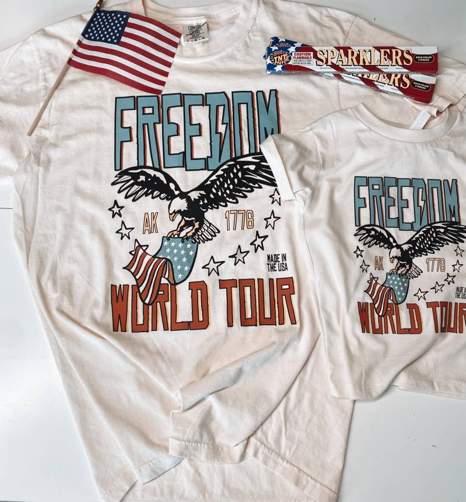 AK CLOTHING COMPANY, LLC - Wholesale Screen Printed T-Shirt - Kids - Freedom Tour Graphic Tee Mama + Mini5