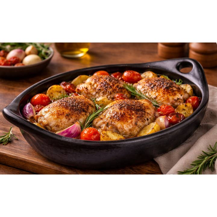 Handgefertigter Tongebräter mit Griffen – kolumbianische La Chamba für den Großhandel von Authentic Origin Colombia