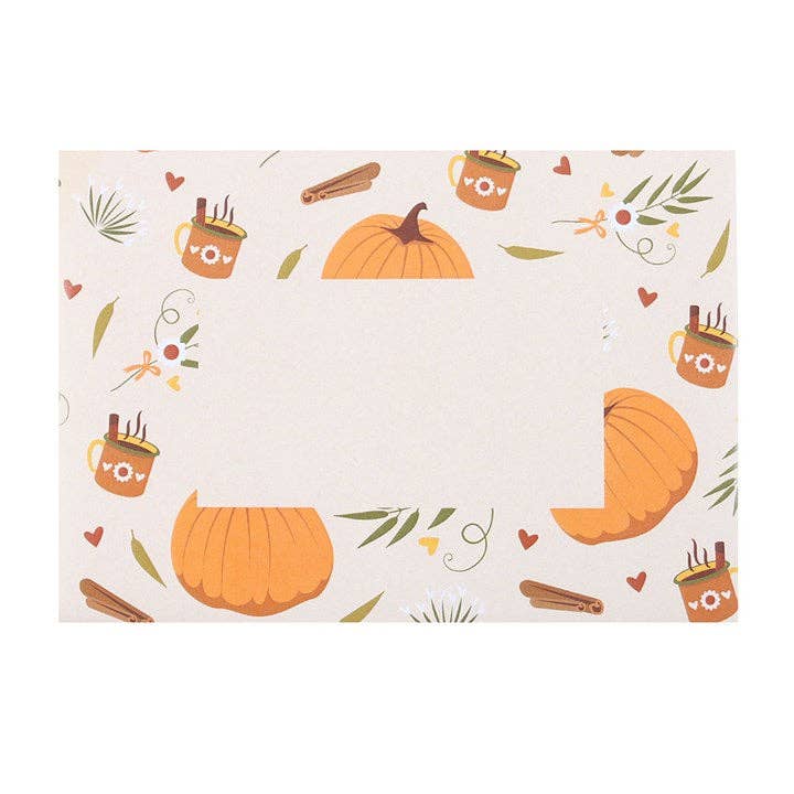 Something Different Wholesale – Engroshandel Årstidshilsenkort – Autumn Wishes halskæde med græskar på kort3