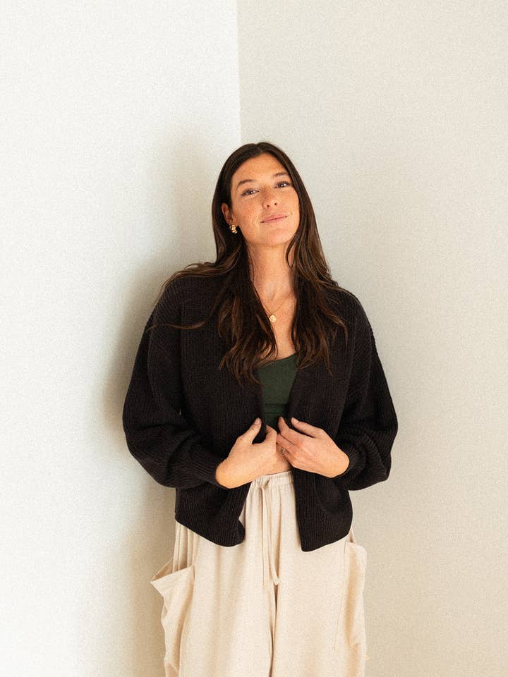 Ladies Knit Button Cardigan for wholesale by Jax & Lennon Clothing Co.