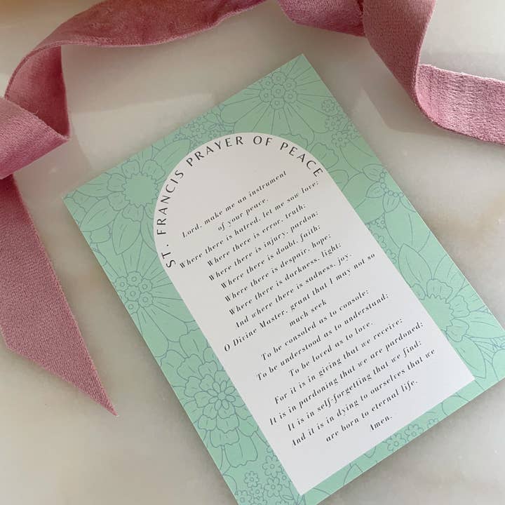 Laalee Jewelry - Wholesale Religious Card - St Francis of Assisi Prayer Card Gift for Peace Prayer Saint7