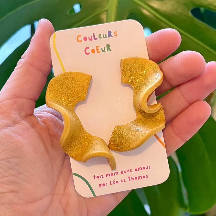 SALDOS - Modelo ondulado Dourado por atacado de Couleurs cœur