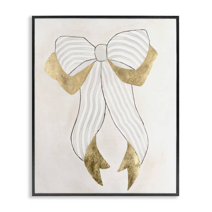 Neutral Glam Ribbon - Framed Wall Art for wholesale by Stupell Industries