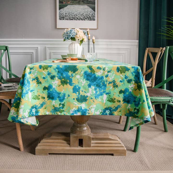 ACCITY - Wholesale Tablecloth - TIE-DYE CAMOUFLAGE PRINTED PASTORAL TABLECLOTH_CWMM0975