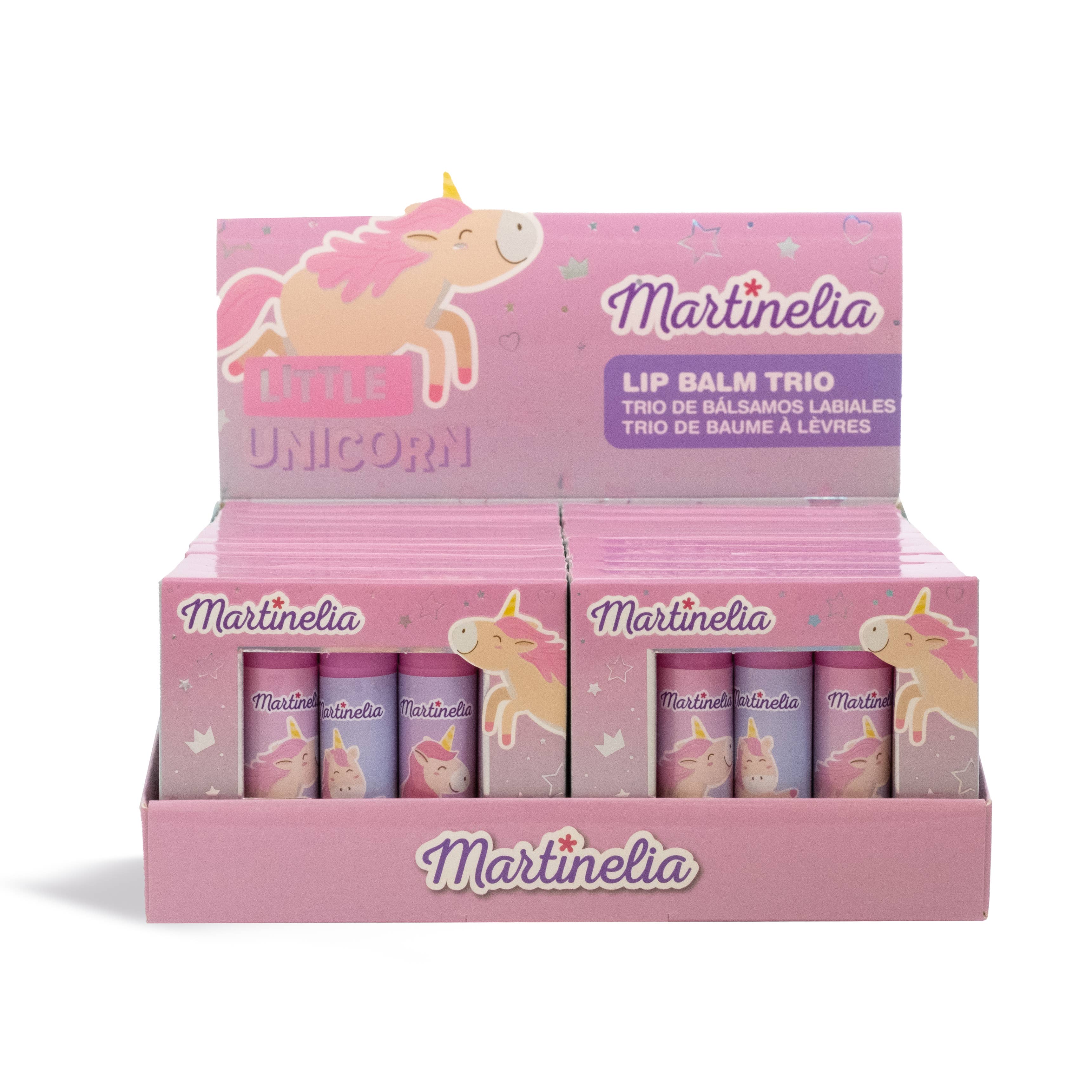 Aquarius Cosmetic SLU - Wholesale Kids Makeup - Kids - MARTINELIA LITTLE UNICORN LIP BALM TRIO2