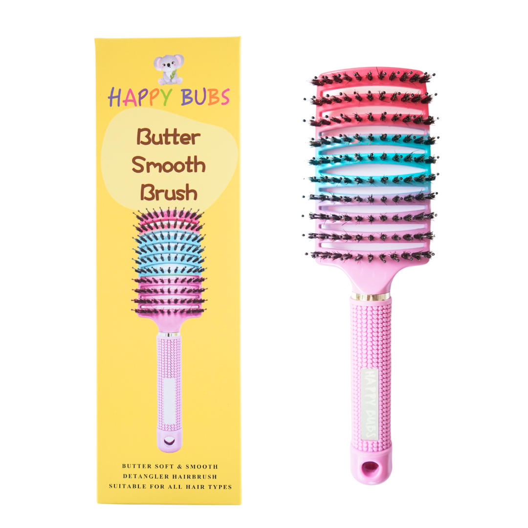 Healthy Bod Co - Wholesale Hair brush/comb set – Child & baby - Kids Detangling Wide Paddle Comb Hair Brush - Pink/ Blue4