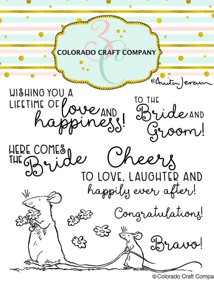 AJ654 Anita Jeram ~ Mice novia para venta al por mayor de Colorado Craft Company
