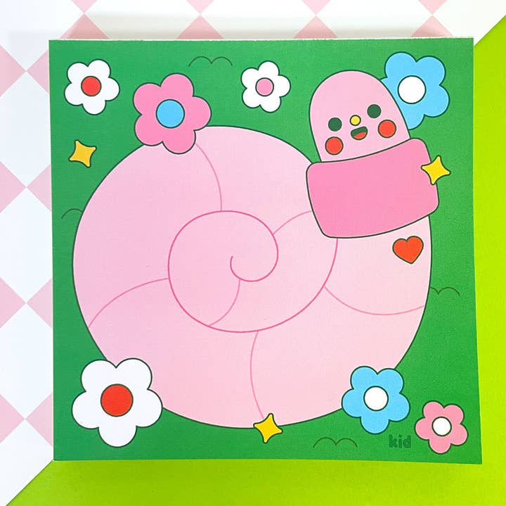 Tiny Thoughts Notepad | Cute Worm | Pastel Cottagecore Gift for wholesale by Kidnichols