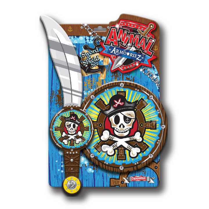 Animal Armouriez Foam Sword & Shield Playset - Pirate for wholesale by Deluxebase