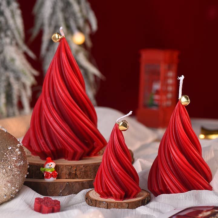 Candles Meta - Wholesale Novelty Candle - Mini Rotating Christmas Tree Home Decoration Candles10