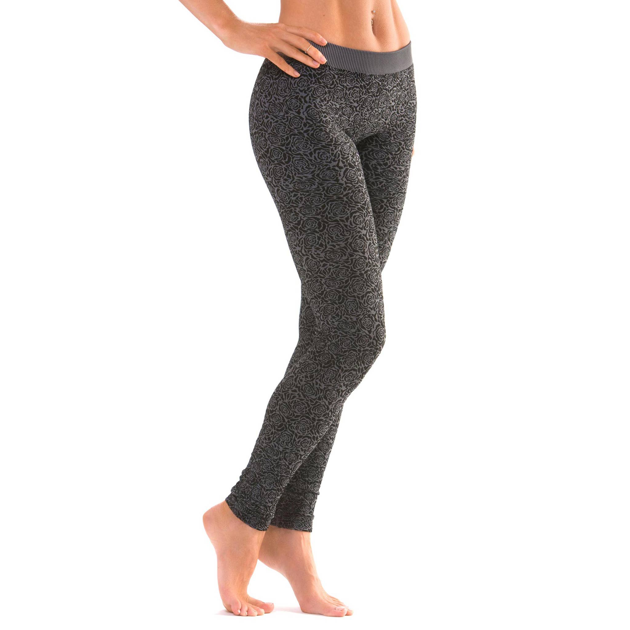 Skinnytees - Wholesale Athletic/Lounge Leggings - Women's - Rose Print Leggings0