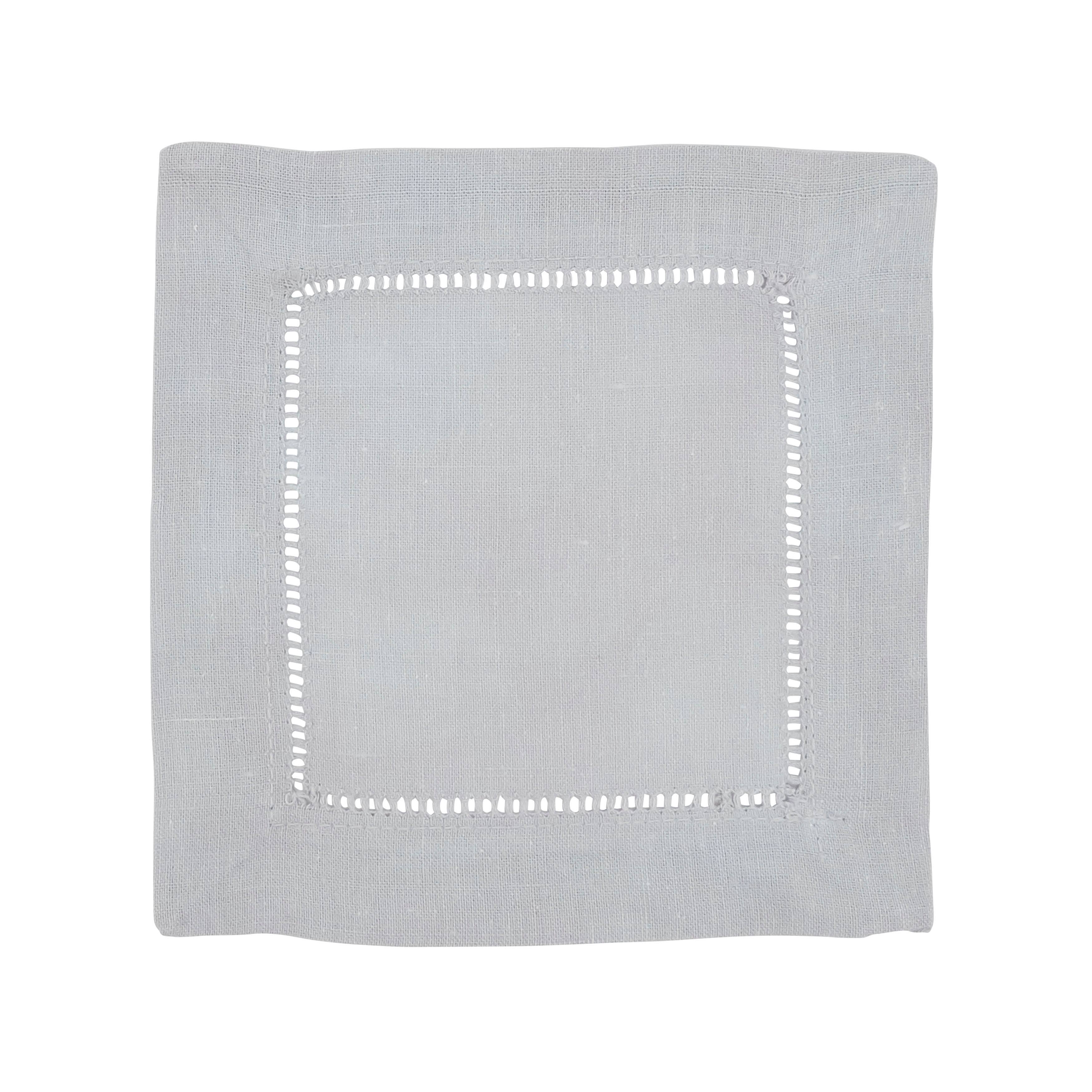Saro Lifestyle - Wholesale Dinner & Cloth Napkin - Linen Blend Hemstitched Cocktail Napkin3