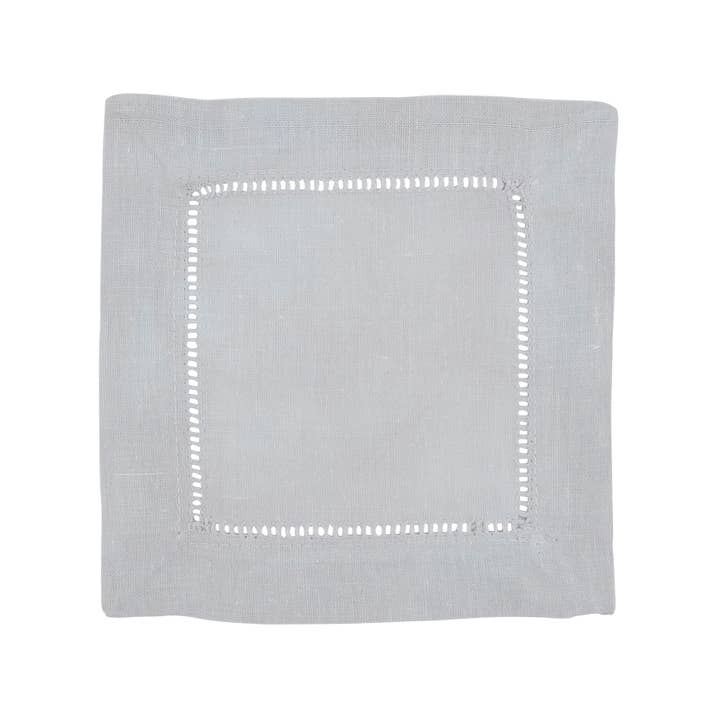 Saro Lifestyle - Wholesale Dinner & Cloth Napkin - Linen Blend Hemstitched Cocktail Napkin3