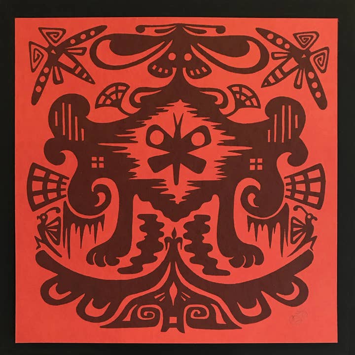 Dragonfly silkscreen print for wholesale by Morning Paper dot Design