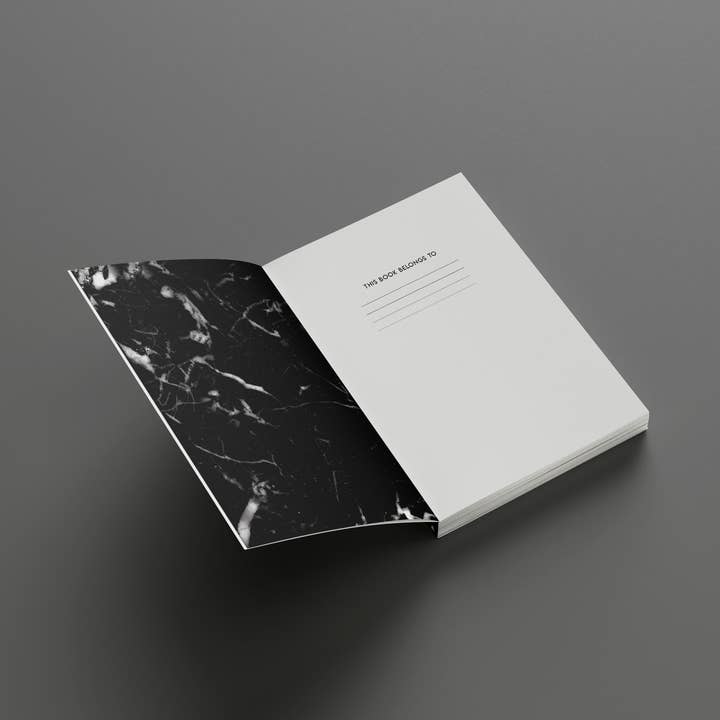 Talk and Tell - Venta al por mayor Cuadernos - Cuaderno A5 de mármol negro