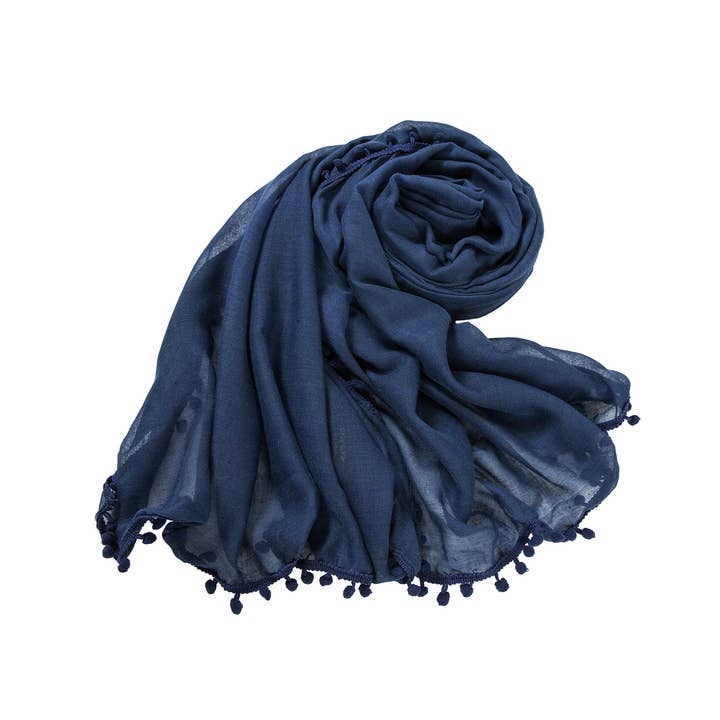 Marina Militare Sciarpa Elvia in cotone blu marino in vendita all'ingrosso su Faire