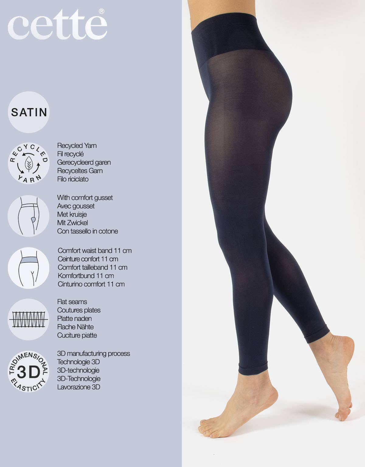 Cette - Wholesale Tights - Women's - Opaque Footless Tights, Leggings, Up to 4XL, Eco-friendly22