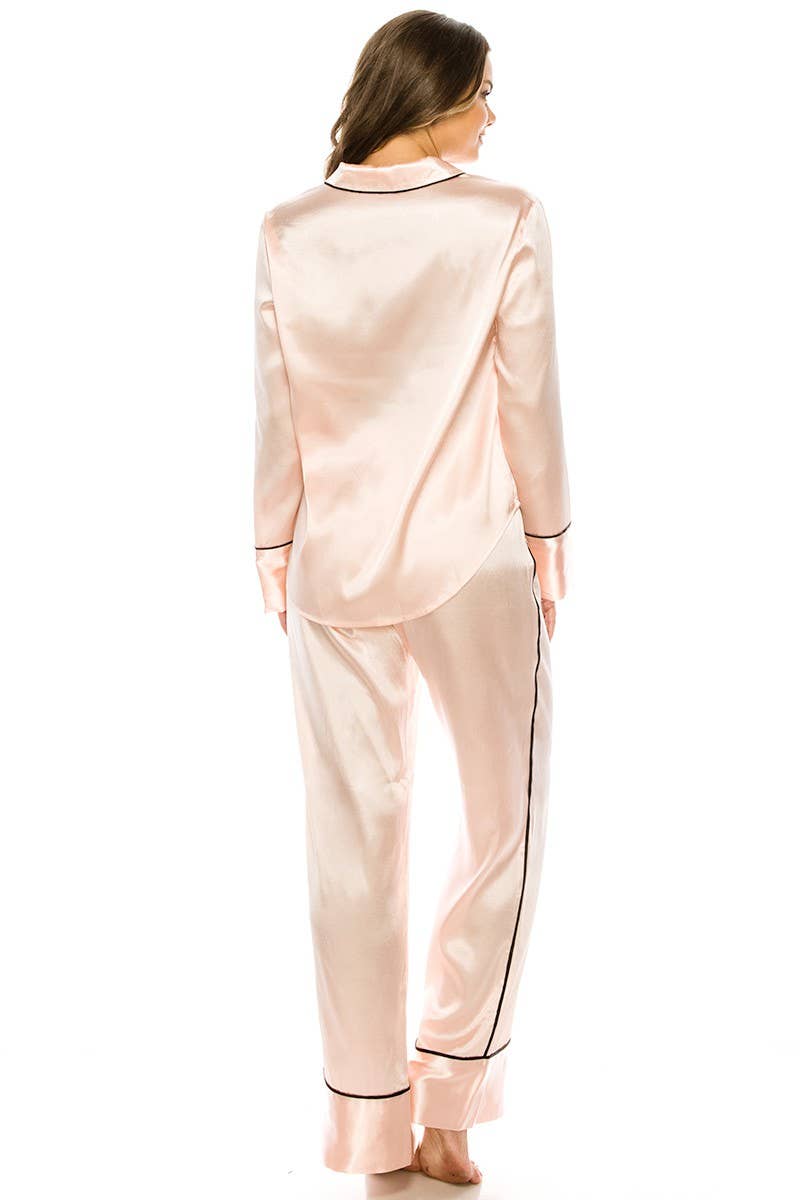 Best Underwear Line – wholesale Sleepwear set – Women's – Youmita 2 Pc Satin Pj Set-YM-20183-PJS9