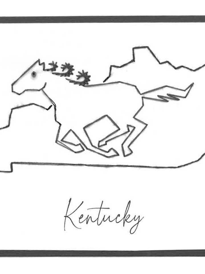 Kentucky Horse- Hand Stitched Greeting Card for wholesale by Woven Dignity