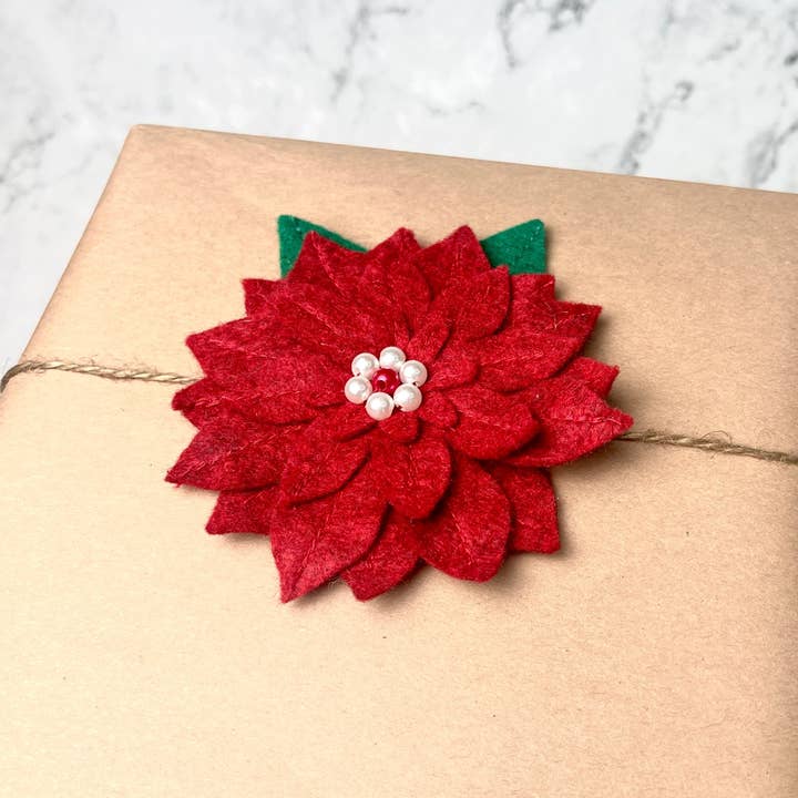 Reusable Poinsettia Gift Bow for wholesale by Upavim Crafts