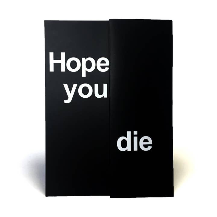 Hoffe du stirbst für den Großhandel von Dark Humor Cards
