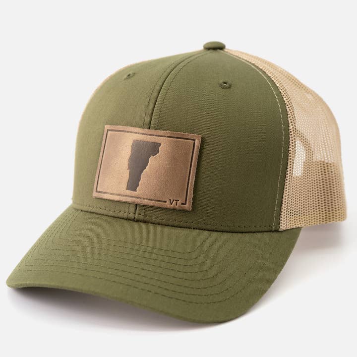 Range Leather Co. - Wholesale Trucker Hat - Unisex - Vermont Silhouette Hat | Leather Patch Trucker Hat5