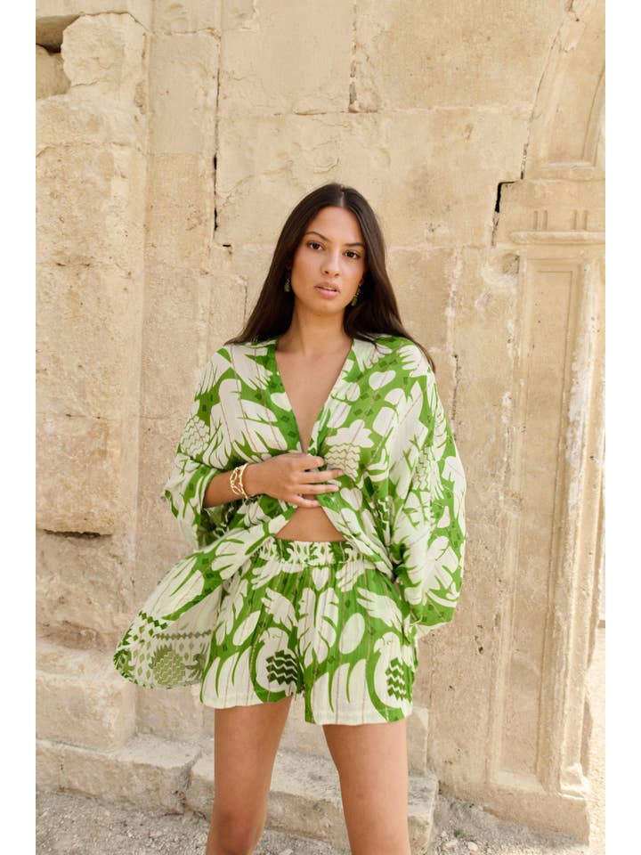 Piti Cuiti - Wholesale Top & Short Set (NOT Loungewear) - Women's - ACAPULCO GREEN SET