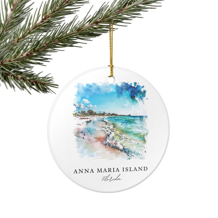 Premium Travel Art - Wholesale Ornament - Anna Maria Island Ornament: Unique Anna Maria Island Souvenir, Anna Maria Xmas Decor, and Authentic Gulf Coast Florida Gift4