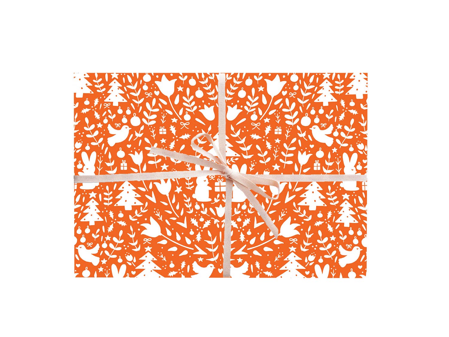 Paula & Waffle - Wholesale Wrapping Paper Roll - Red Christmas Scene Gift Wrap - Rolls and Sheets