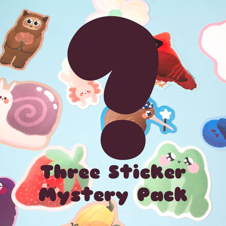 3 Sticker Mystery Pack for wholesale by Whimsydew Art