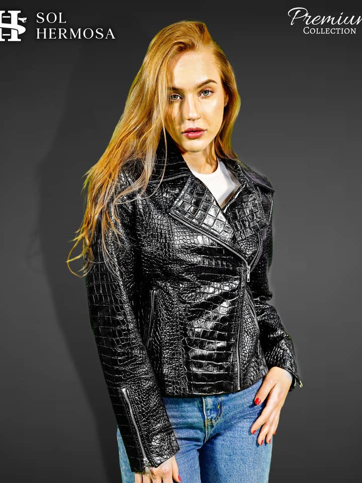 Athena Kvinder Ægte Læderjakke for engroshandel hos Sol Hermosa