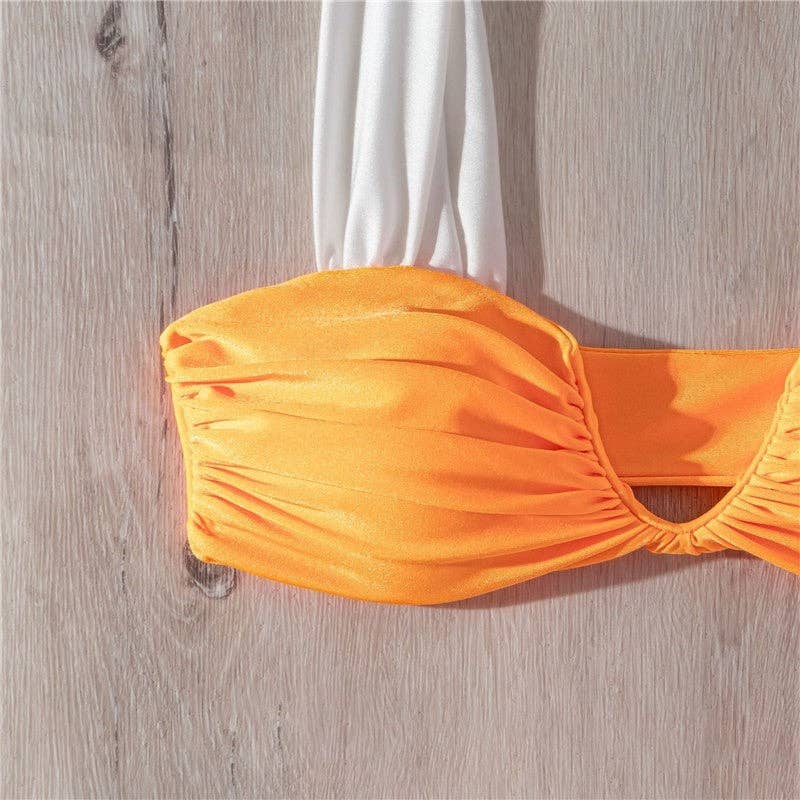 Ekartini - Wholesale Two Piece Swimsuit - Women's - Bikini Sexy Triangle Gathered Deep V Tie Rope Split Swimsuit11