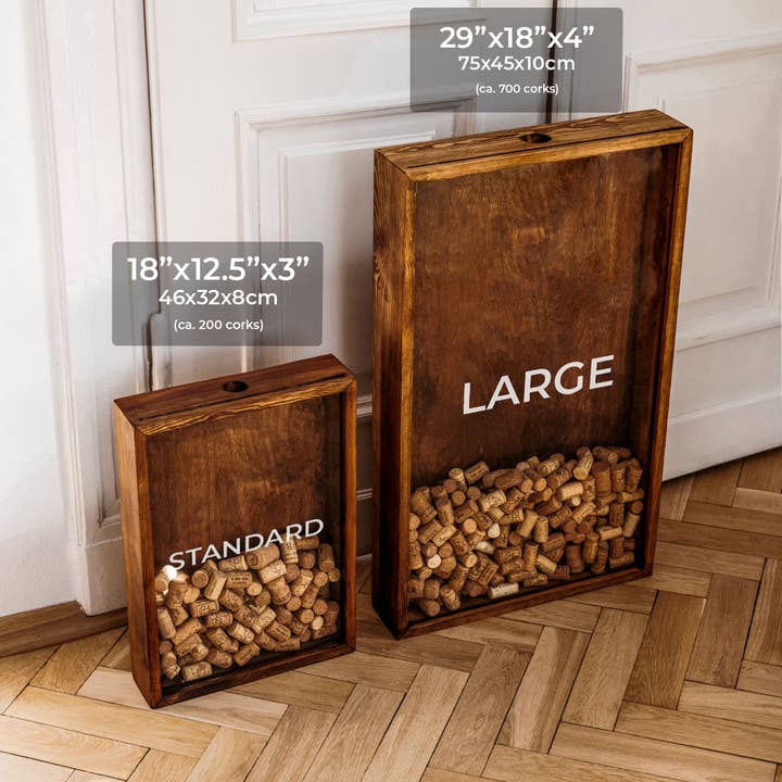 The Corkbox Company – wholesale Wine rack – Wine Cork Display Box „Wine Glass”, Minimal Wine Decor